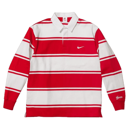 Supreme x Nike Stripe Rugby 'Red White' - Kick Game