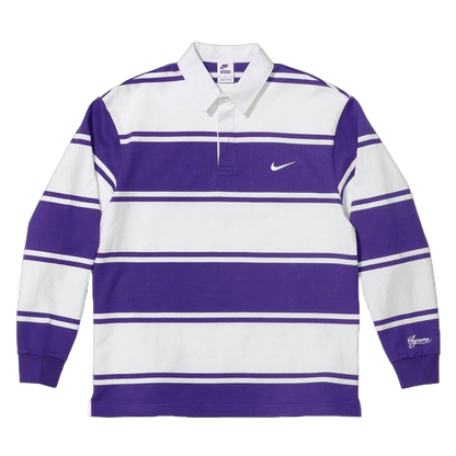 Supreme x Nike Stripe Rugby 'Purple White' - Kick Game