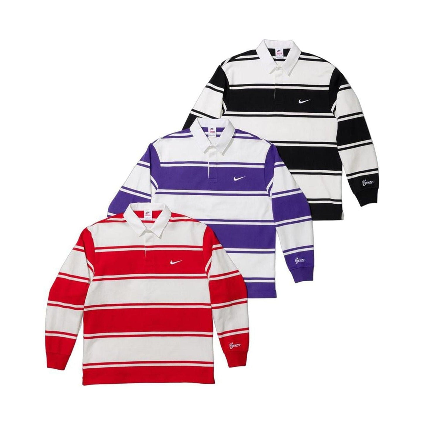 Supreme x Nike Stripe Rugby 'Black White' - Kick Game