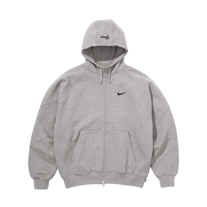 Supreme x Nike Zip-Up Hooded Sweatshirt 'Grey' - Kick Game