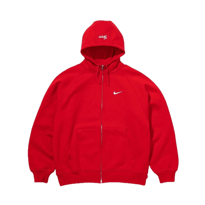 Supreme x Nike Zip-Up Hooded Sweatshirt 'Red' - Kick Game
