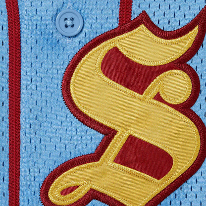 Supreme Old English Baseball Jersey 'Light Blue' - Kick Game