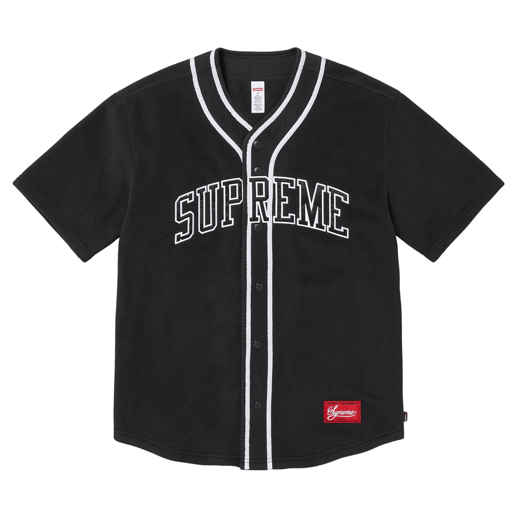 Supreme Polartec Baseball Jersey 'Black' — Kick Game Supreme Polartec Baseball Jersey 'Black' — Kick Game