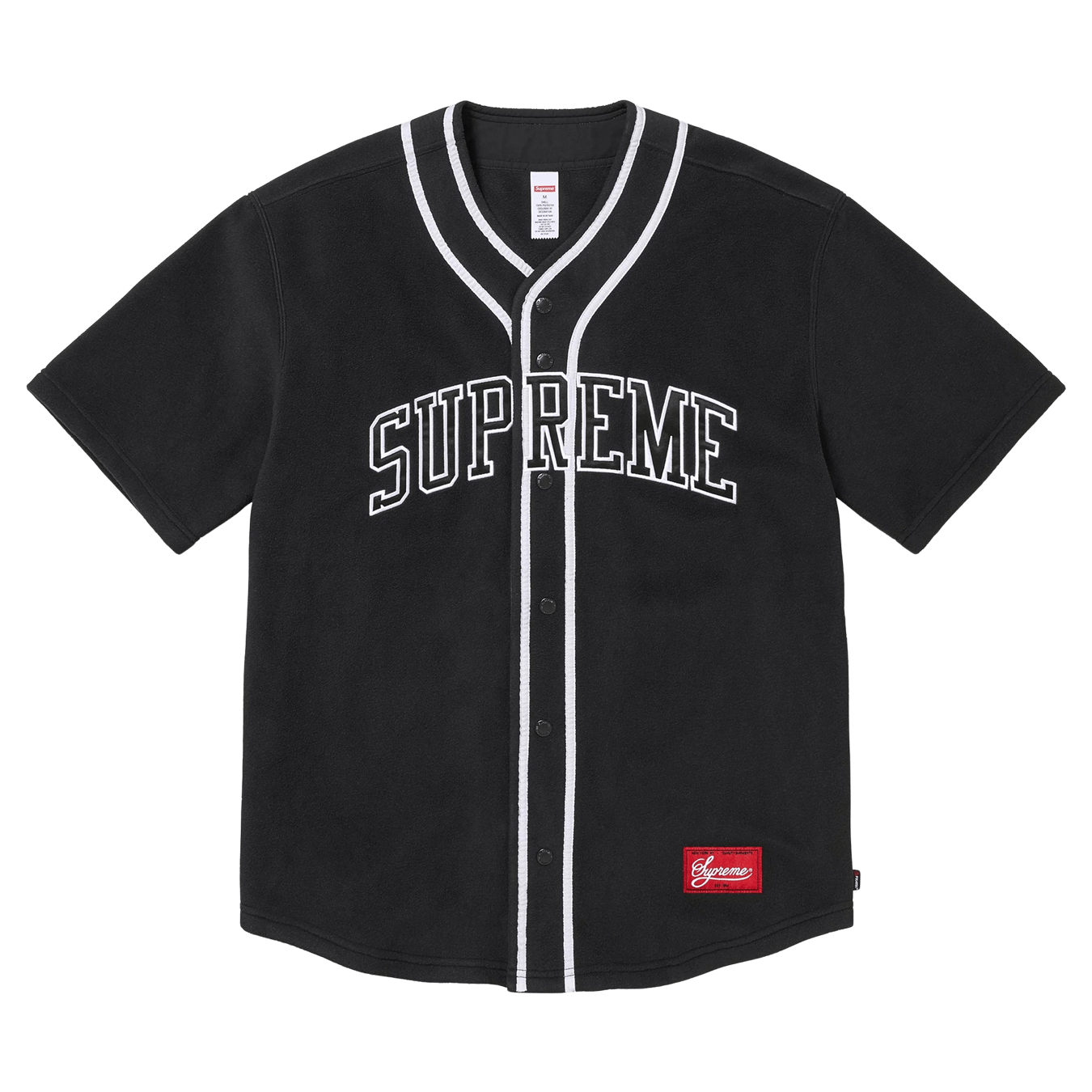 Supreme Polartec Baseball Jersey 'Black' - Kick Game