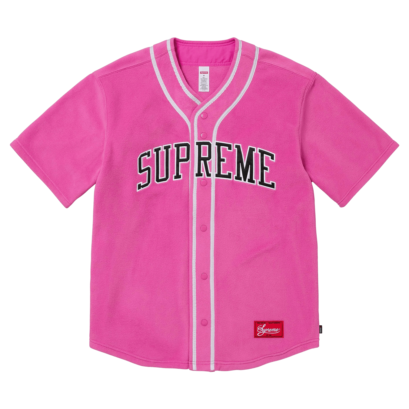 Supreme Polartec Baseball Jersey 'Pink' - Kick Game