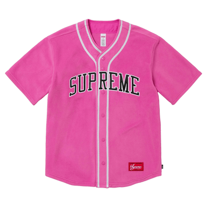 Supreme Polartec Baseball Jersey 'Pink' - Kick Game