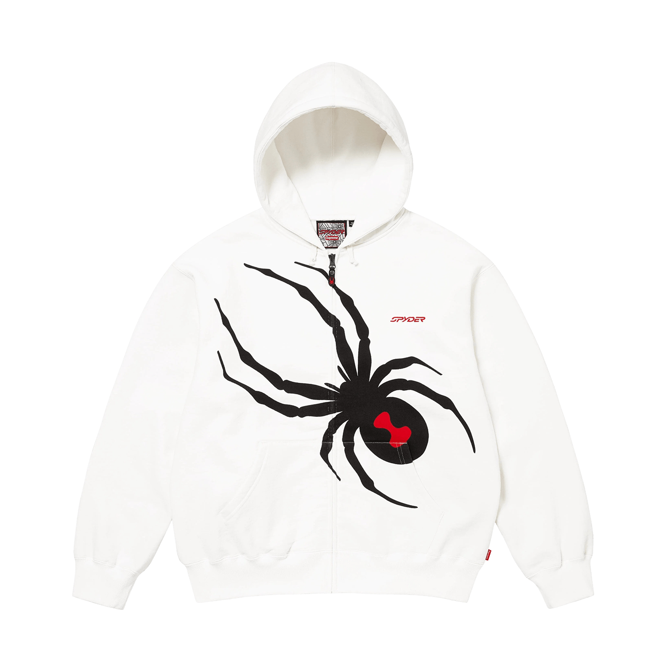 Supreme x Spyder Zip Up Hooded Sweatshirt 'White' - Kick Game