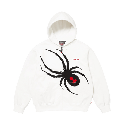 Supreme x Spyder Zip Up Hooded Sweatshirt 'White' - Kick Game