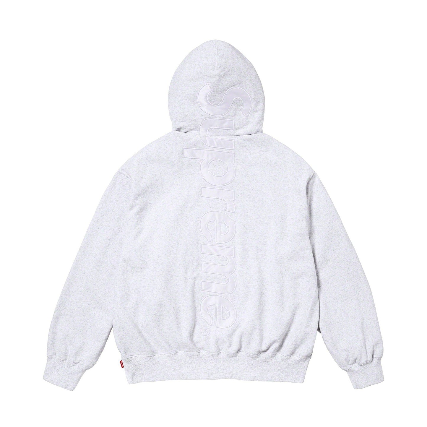 Supreme Satin Appliqué Hoodie 'Ash Grey' - Kick Game