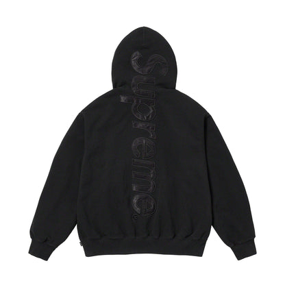 Supreme Satin Appliqué Hoodie 'Black' - Kick Game