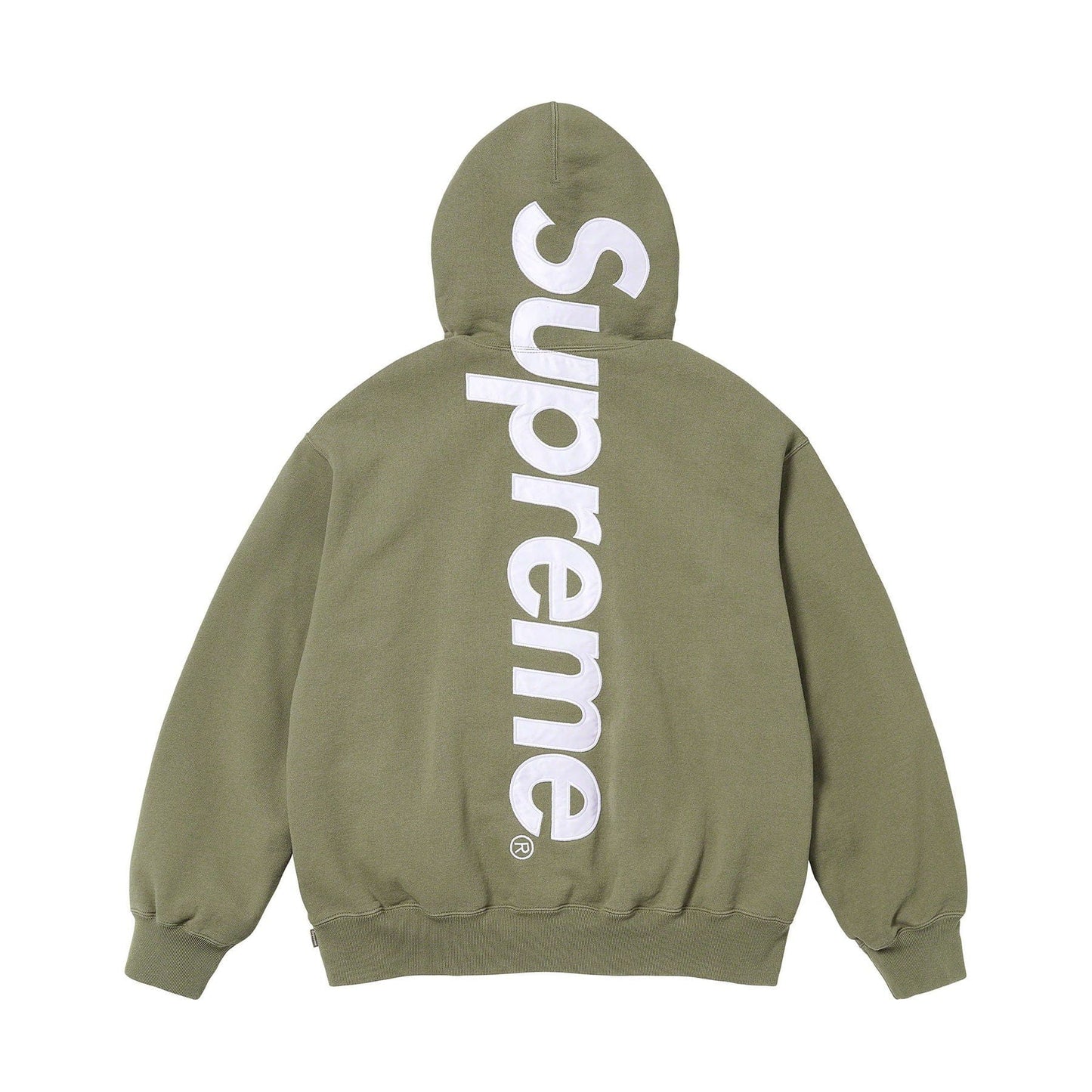 Supreme Satin Appliqué Hoodie 'Light Olive' - Kick Game