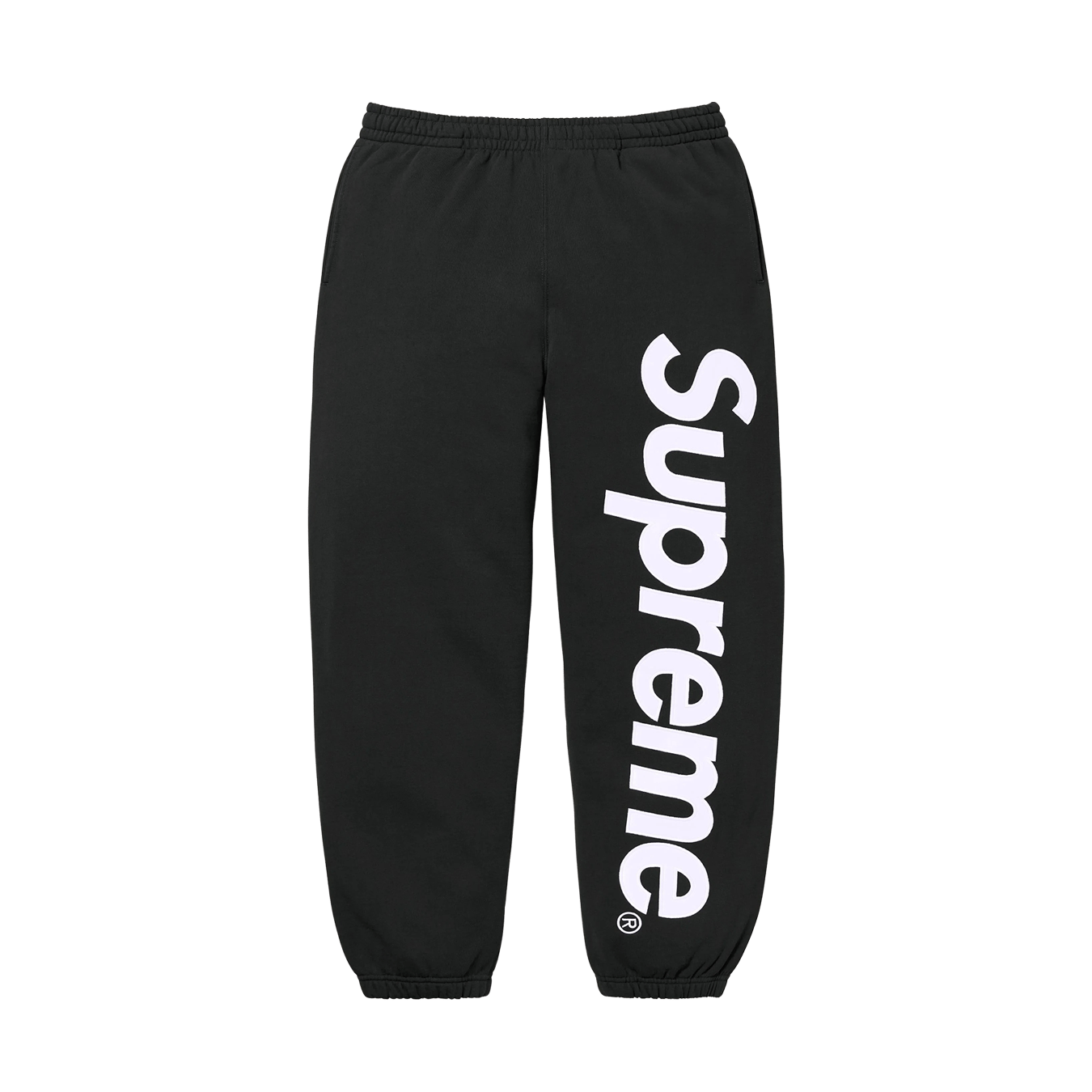 Supreme Satin Appliqué Sweatpant 'Black' - Kick Game
