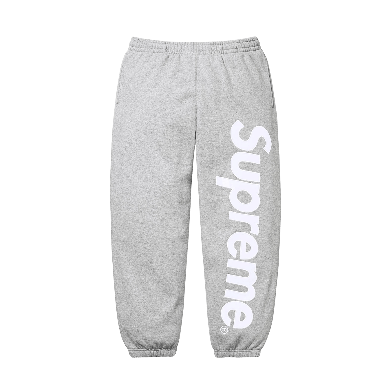 Supreme Satin Appliqué Sweatpant 'Heather Grey' - Kick Game