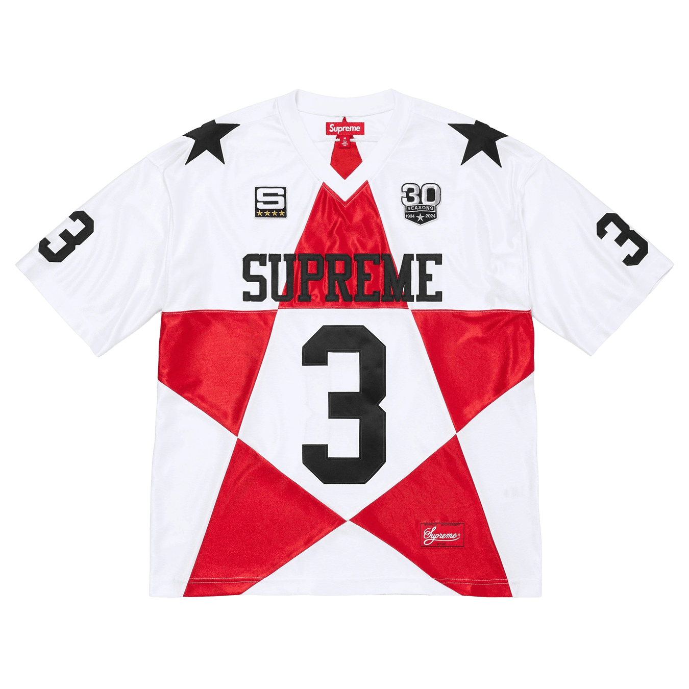 Supreme Star Football Jersey 'White' - Kick Game