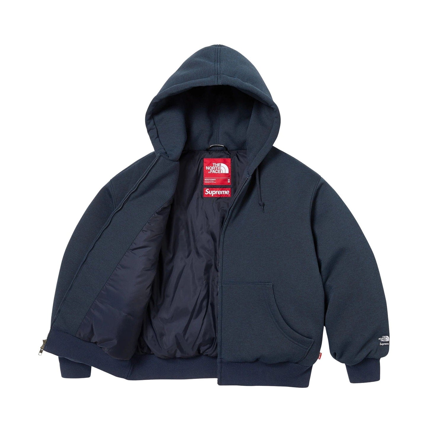 Supreme x The North Face Zip Up Hooded Sweatshirt 'Navy' - Kick Game