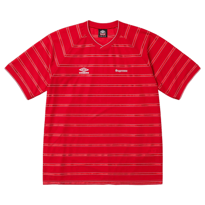 Supreme x Umbro Stripe Soccer Jersey 'Red' - Kick Game