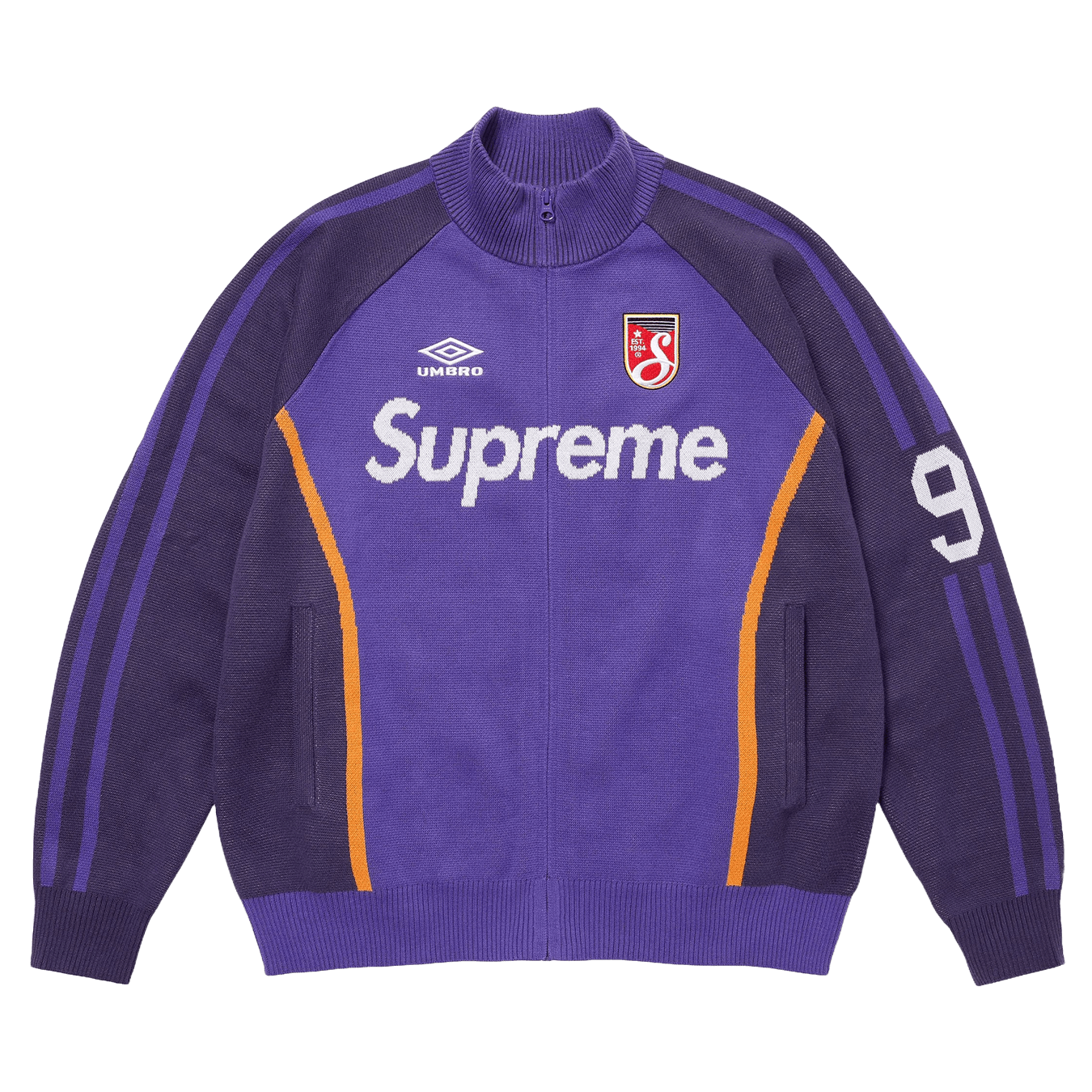 Supreme x Umbro Zip-Up Sweatshirt 'Purple' - Kick Game