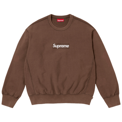 Supreme Washed Box Logo Crewneck 'Brown' (SS25) - Kick Game