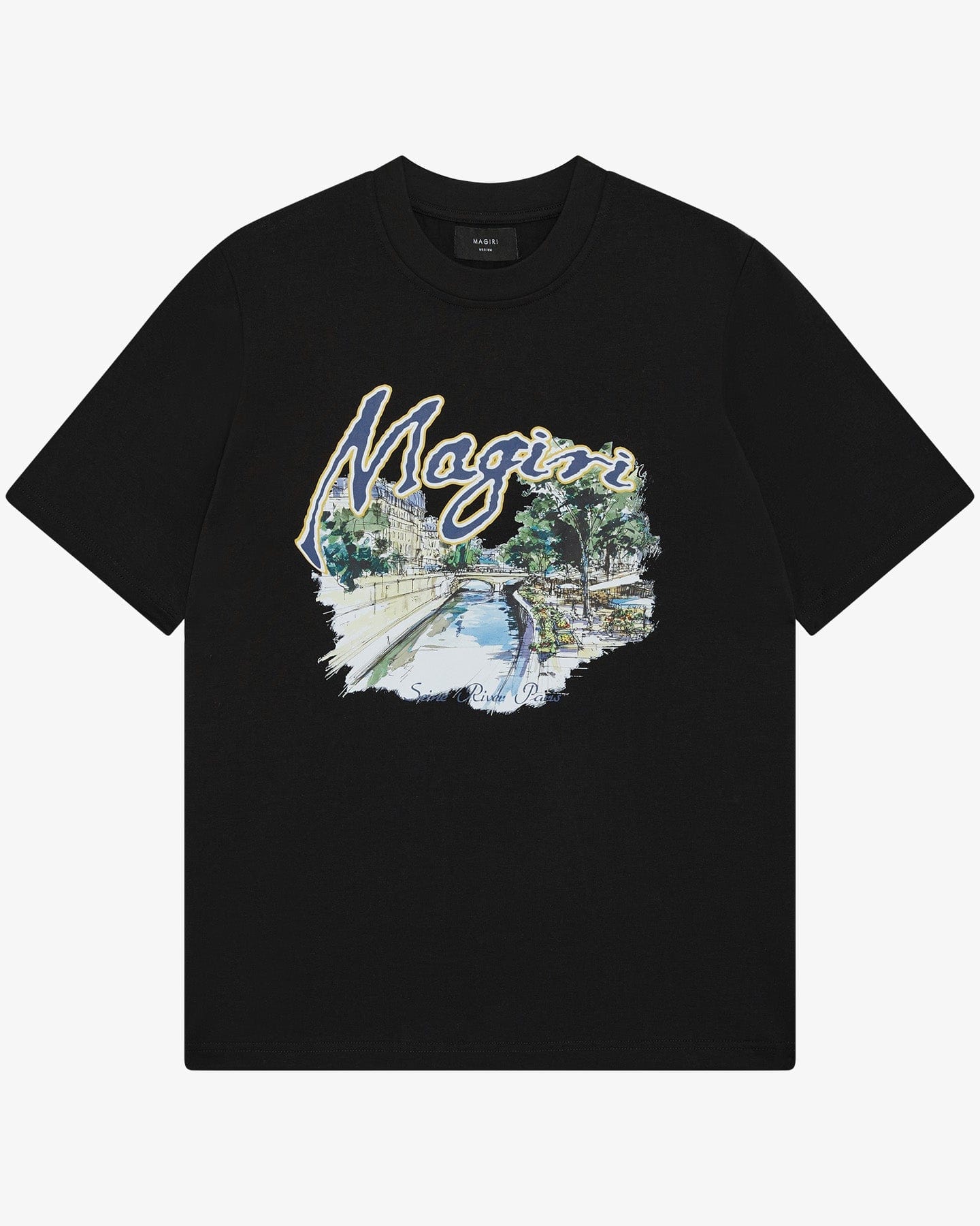 Magiri Seine River Printed T-Shirt 'Black' - Kick Game