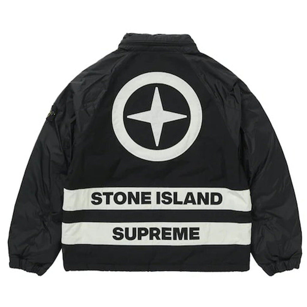Supreme x Stone Island Reversible Down Puffer button Jacket 'Black' - JuzsportsShops