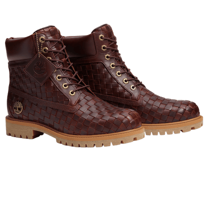 Timberland Premium 6 Inch Boot Woven 'Burgundy Full Grain' - Kick Game