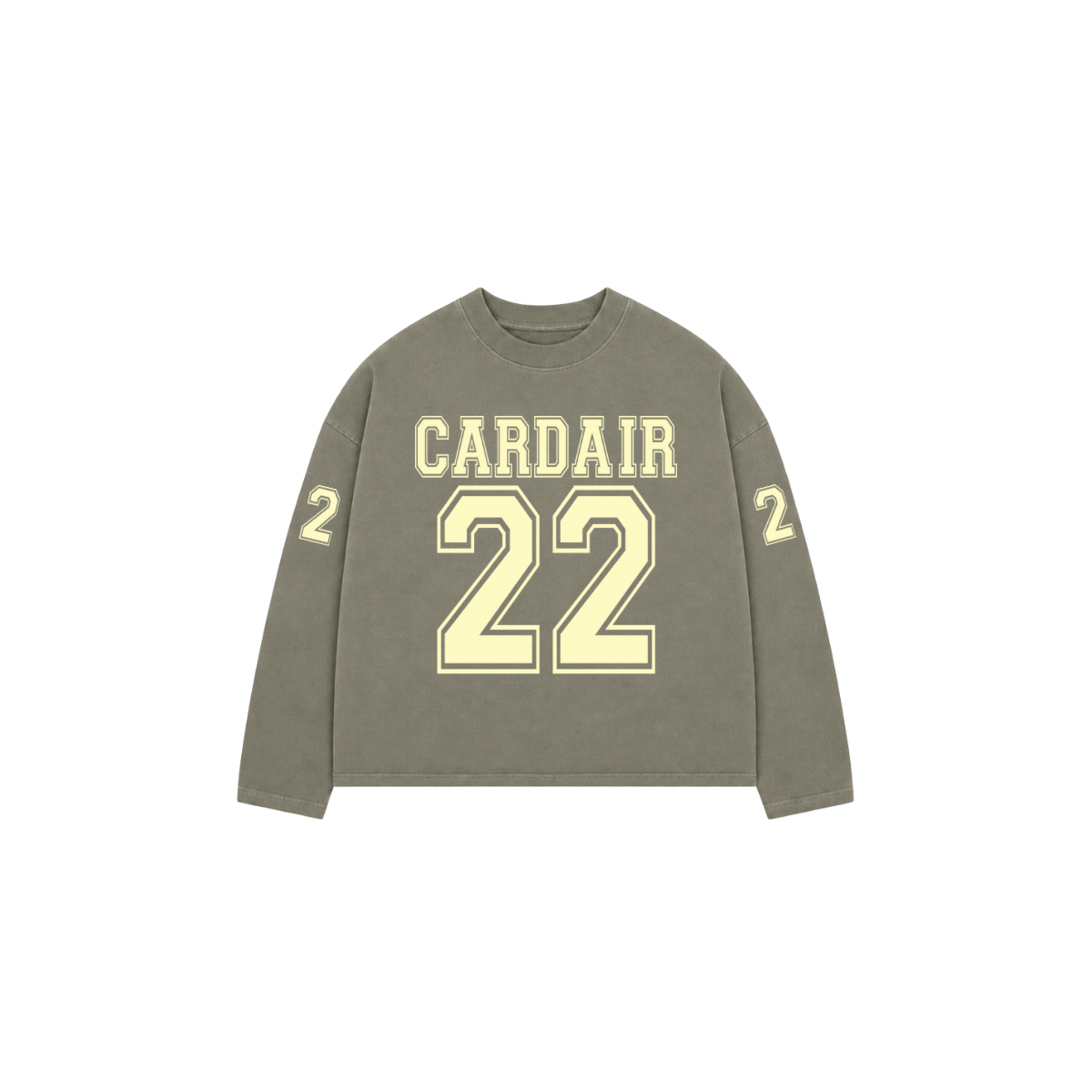 Cardair Varsity Long Sleeve T Shirt - Olive - Kick Game