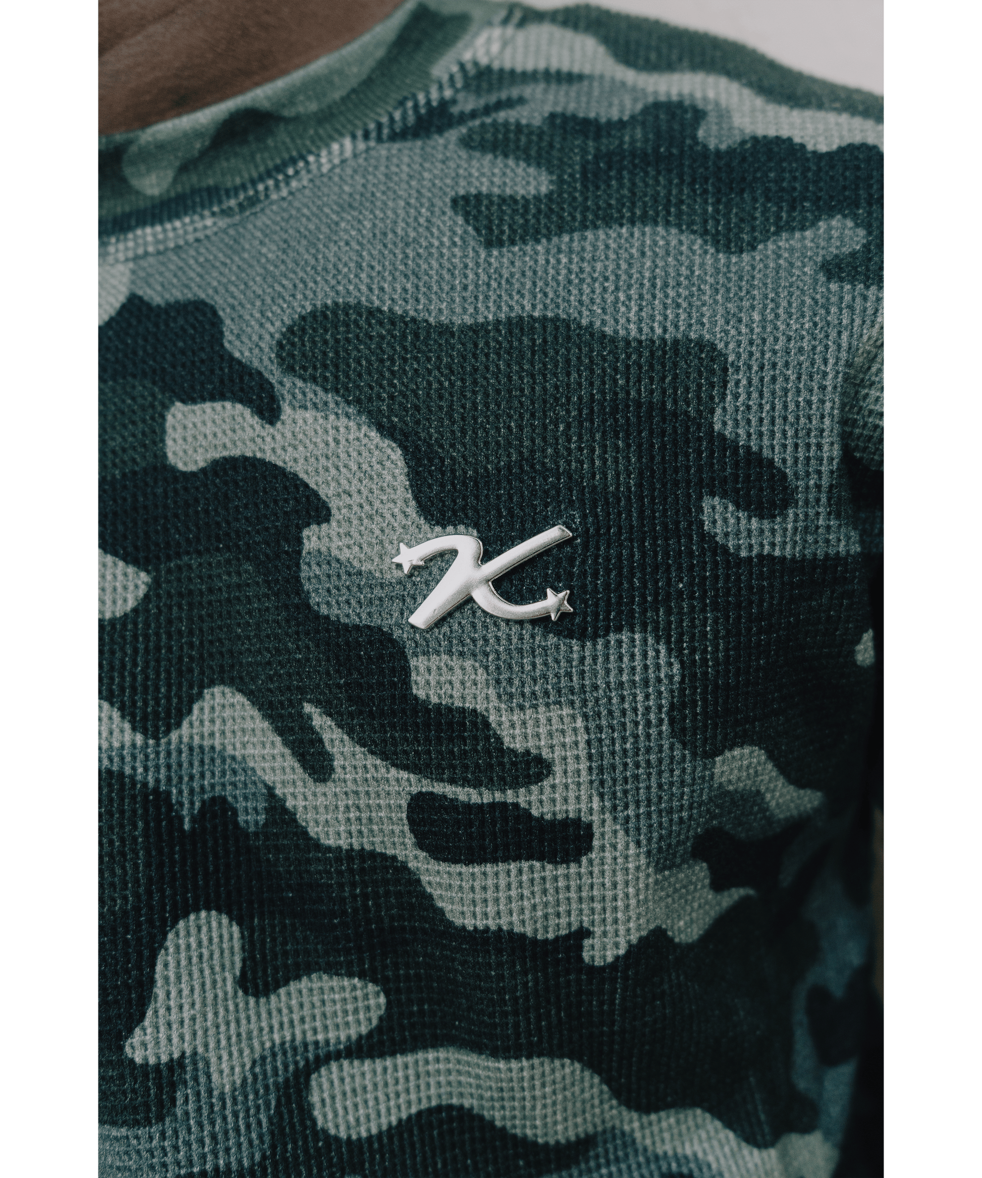 KAIZEN MARKET CAMO WAFFLE LONGSLEEVE - Kick Game