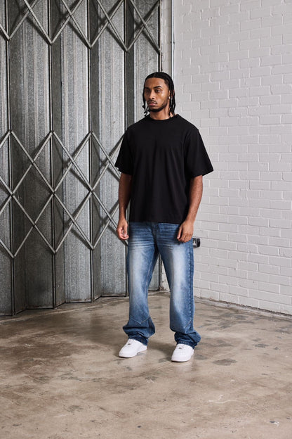 Relaxed Ripple Denim - Classic Blue - Kick Game