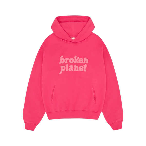 Broken Planet Monochrome Hoodie 'Fuchsia Pink' - CerbeShops