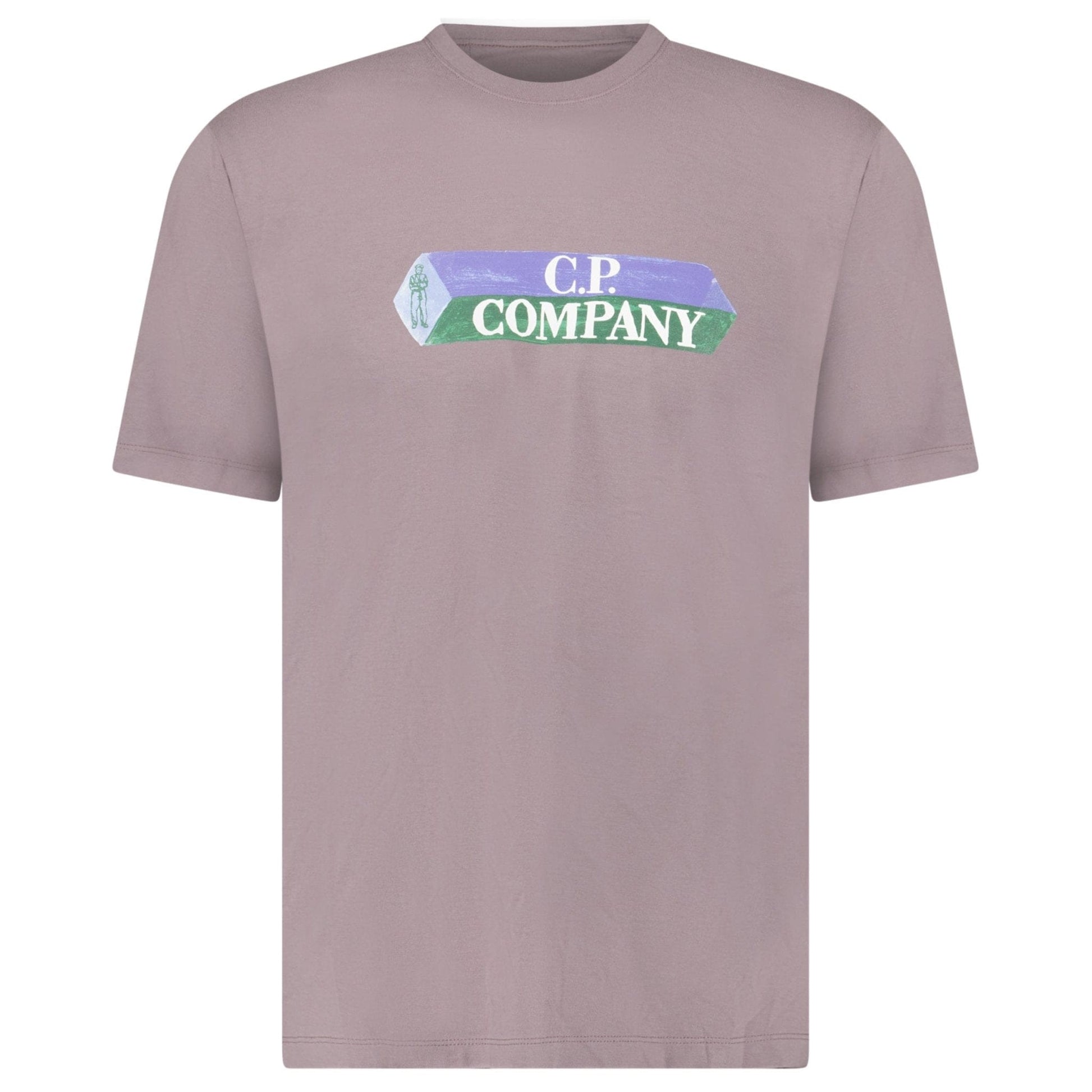 CP Company Cotton-Jersey T-Shirt in Purple Dove - Kick Game