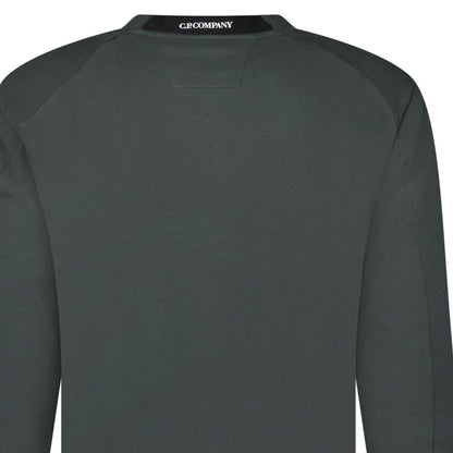 CP Company Diagonal Raised Fleece Crewneck Lens Sweatshirt Dark Shadow Grey - Kick Game