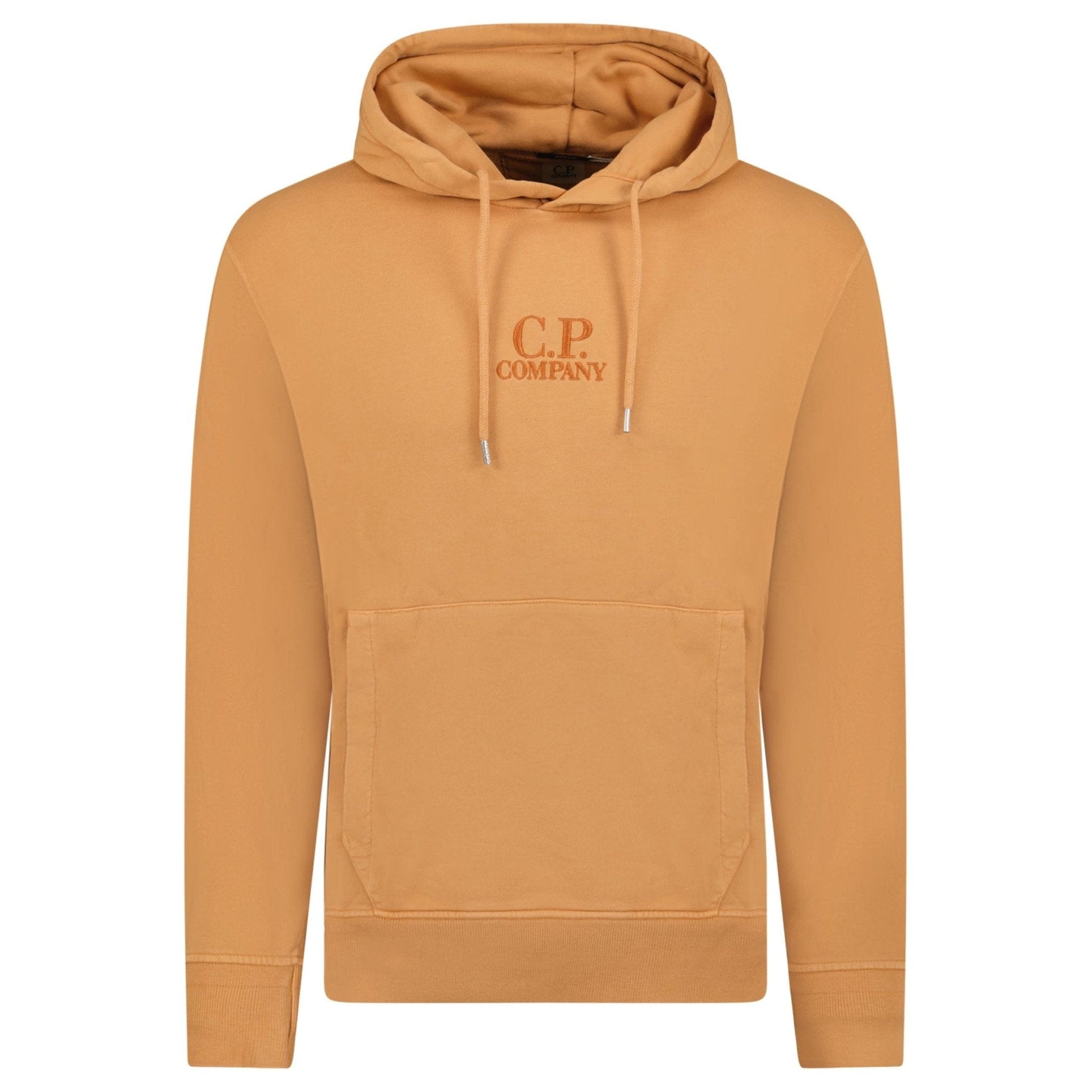 CP Company Writing Logo Hooded Sweatshirt Apricot - Kick Game