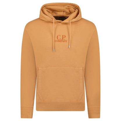 CP Company Writing Logo Hooded Sweatshirt Apricot - Kick Game