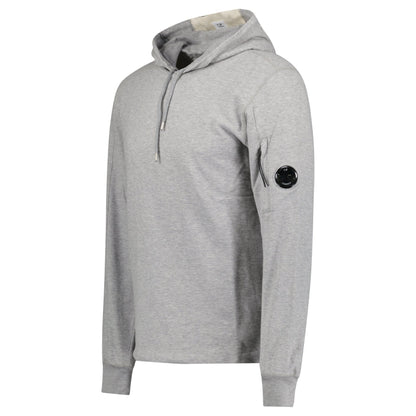 CP Company Hooded Lens Light Fleece Sweatshirt Grey - Kick Game