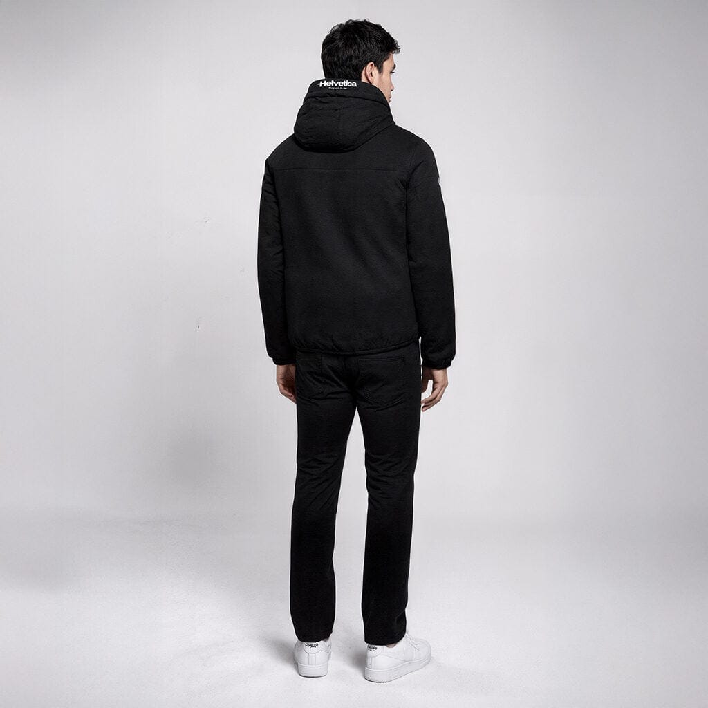 Helvetica Mountain Pioneers Eyeblock Hooded Windbreaker Jacket - Kick Game