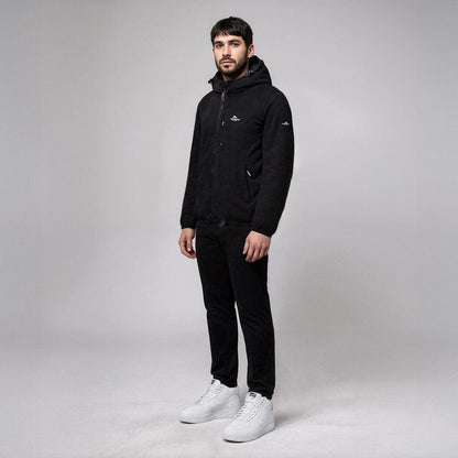 Helvetica Mountain Pioneers Eyeblock Hooded Windbreaker Jacket - Kick Game