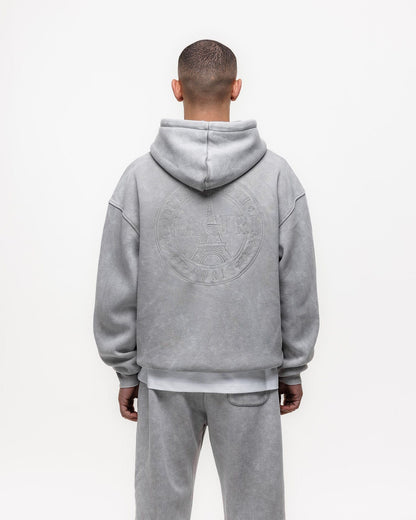 Magiri Embroidered Acid Wash Hoodie 'Washed Oatmeal' - Kick Game