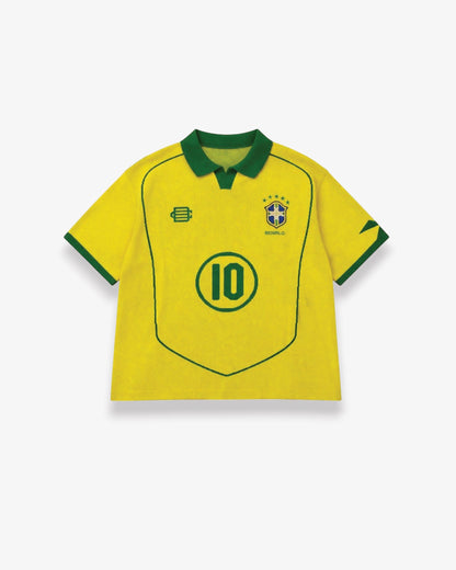 04 dinho inspired knit Jersey - Yellow - Kick Game
