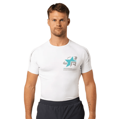 Reprimo RP Base Layer Tee 'White Cyan' - Kick Game