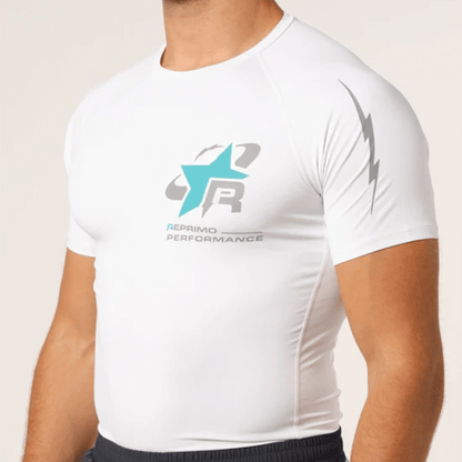 Reprimo RP Base Layer Tee 'White Cyan' - Kick Game