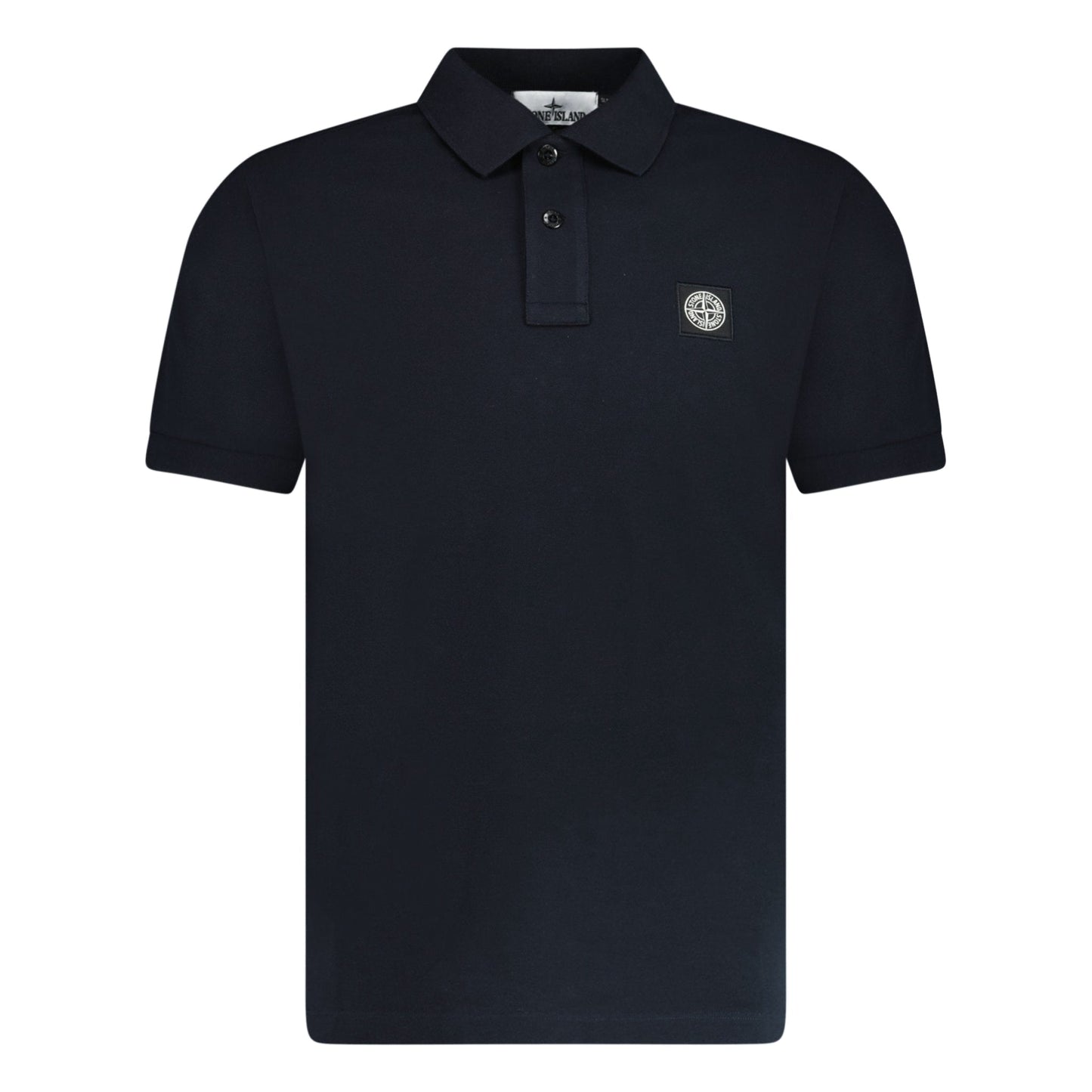 Stone Island Compass Badge Polo T-Shirt Slim Fit Black - Kick Game