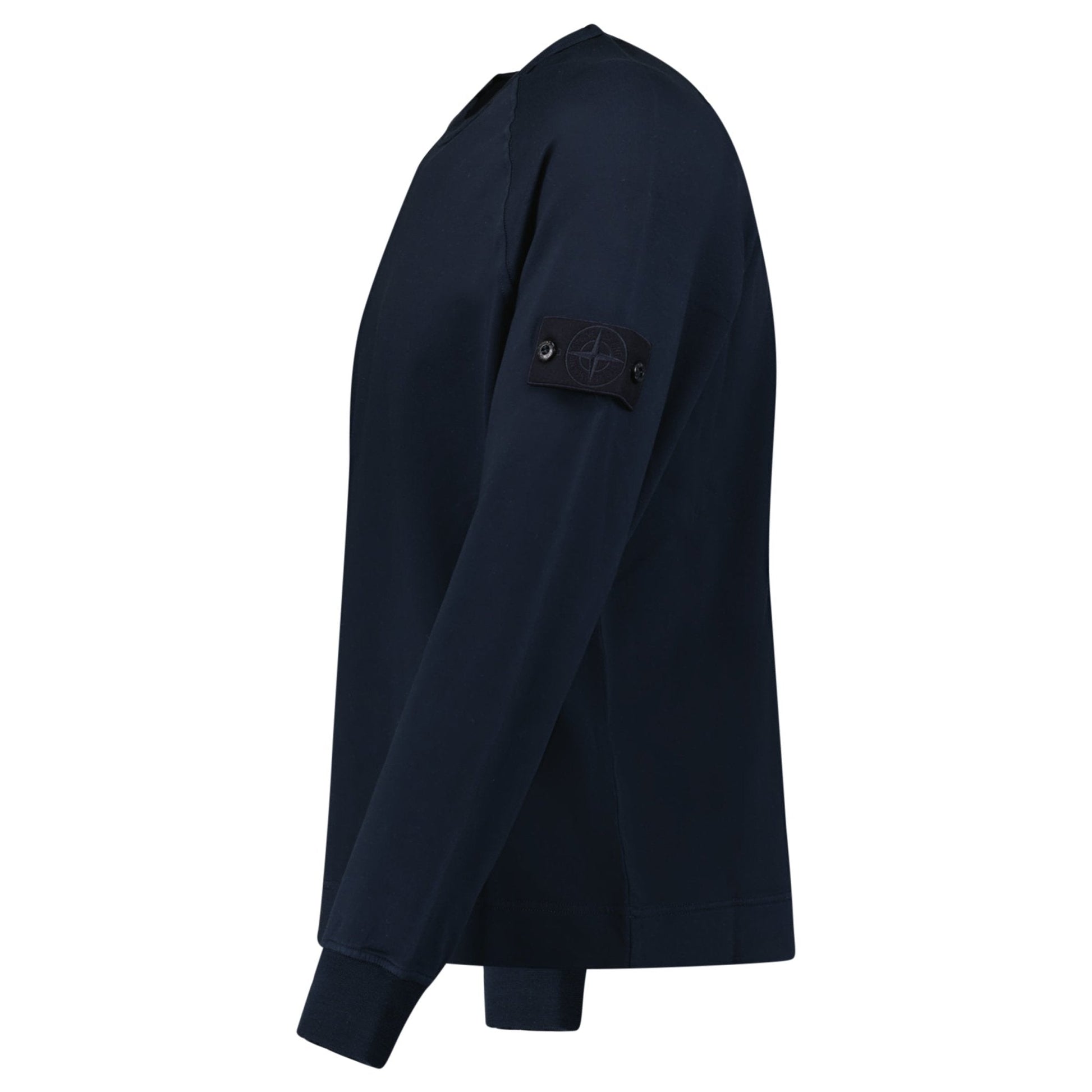 Stone Island Ghost Badge Crewneck Sweatshirt Navy - Kick Game
