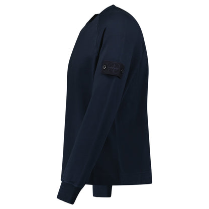 Stone Island Ghost Badge Crewneck Sweatshirt Navy - Kick Game