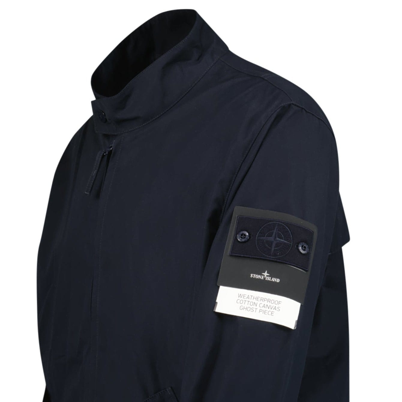 Stone Island Ghost Weatherproof Cotton Canvas Jacket Navy - Kick Game