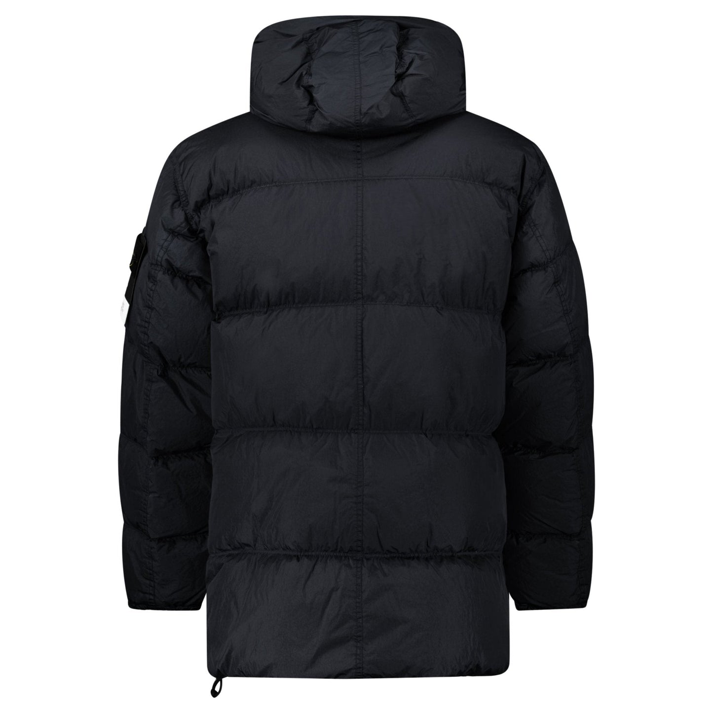 Stone Island Hooded Down Crinkle Reps NY Jacket in Black - Kick Game