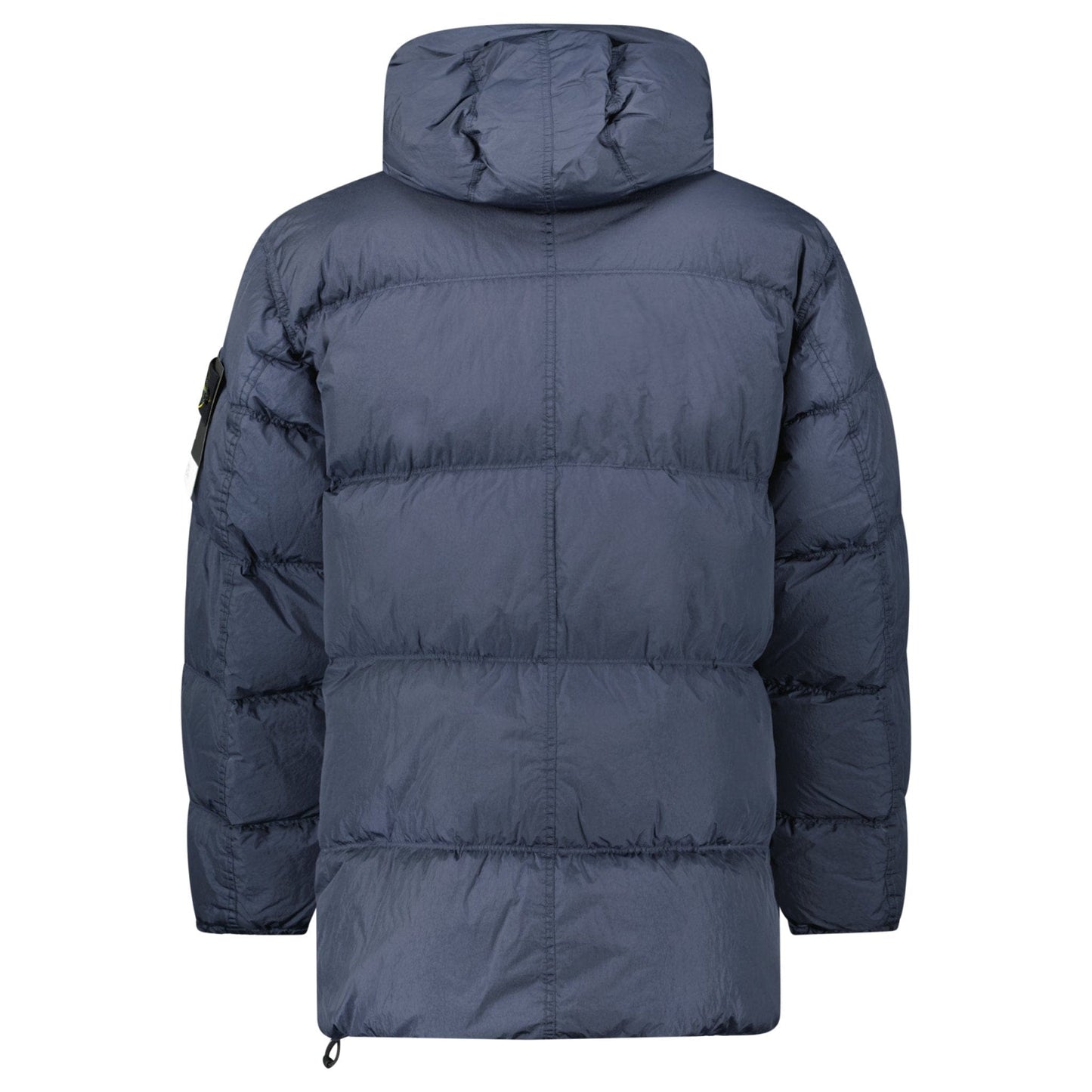 Stone Island Hooded Down Crinkle Reps NY Jacket in Navy - Kick Game