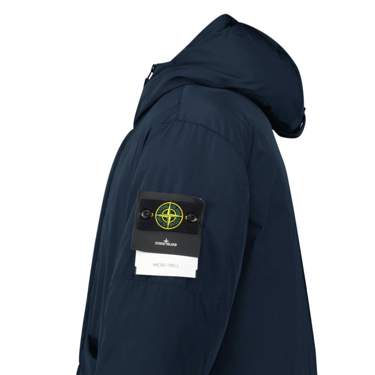 Stone Island Micro Twill Long Parka in Navy - Kick Game