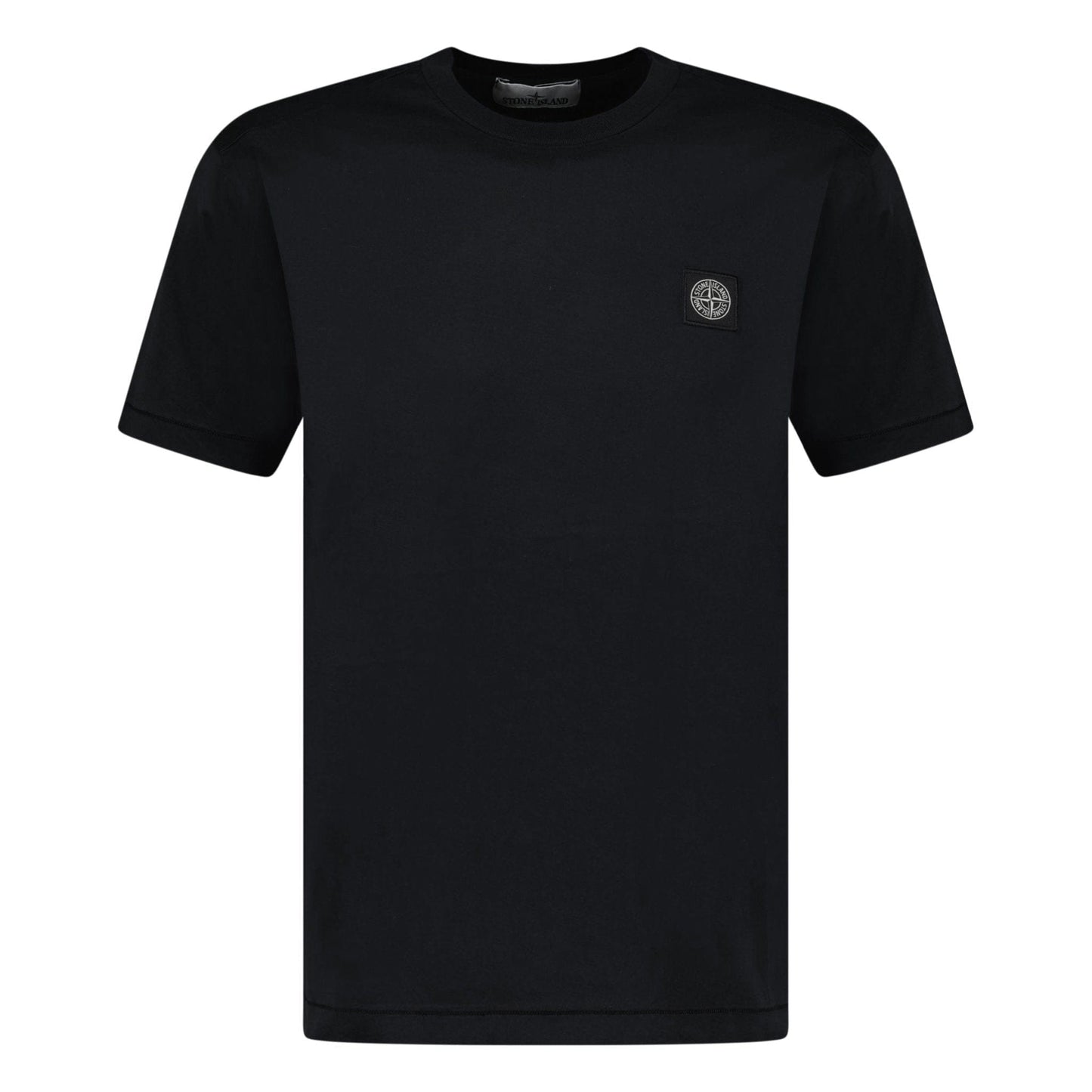 Stone Island Slim-Fit Short-Sleeve T-Shirt With Compass Patch Black - Kick Game
