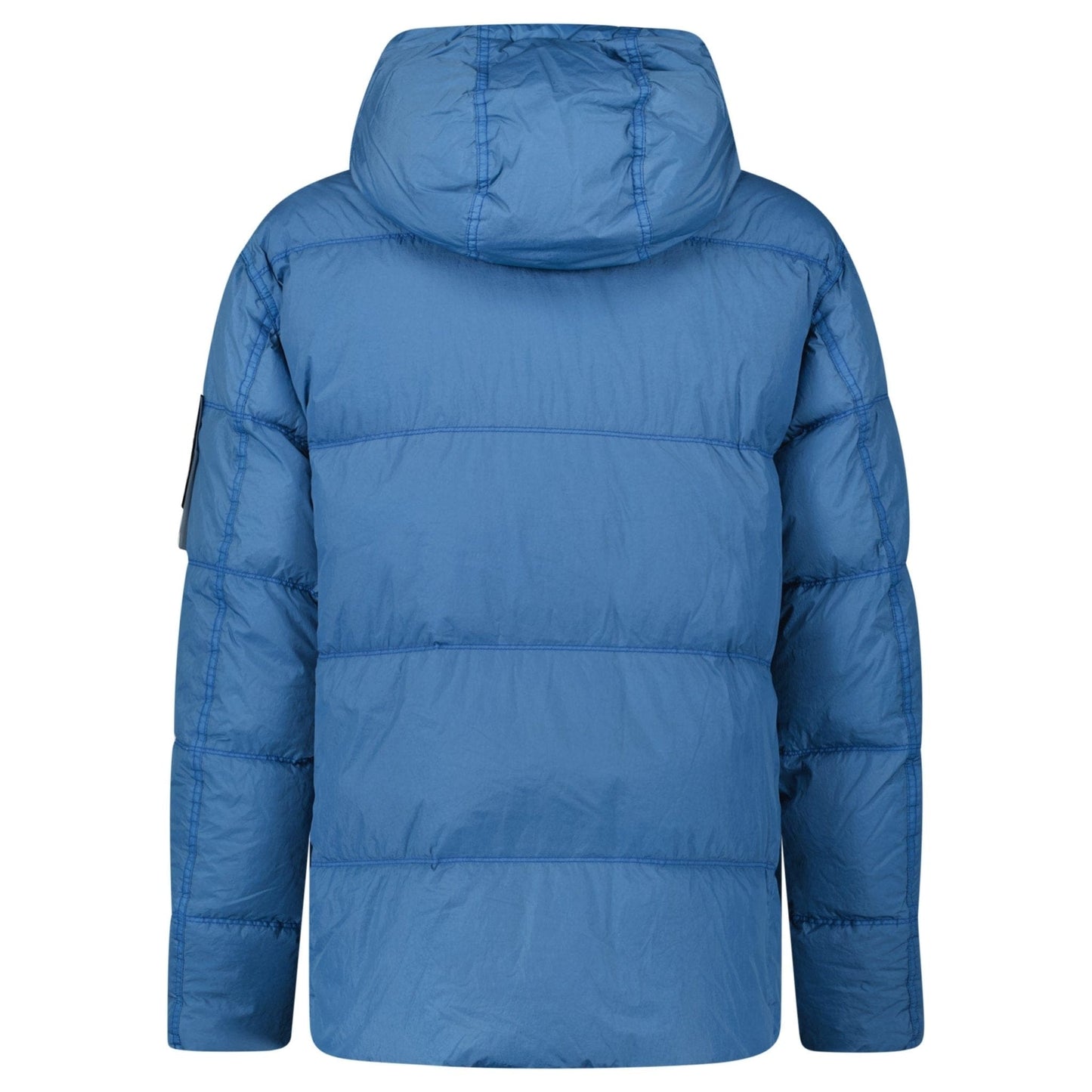 Stone Island Hooded Down Jacket in Steel Blue - Kick Game