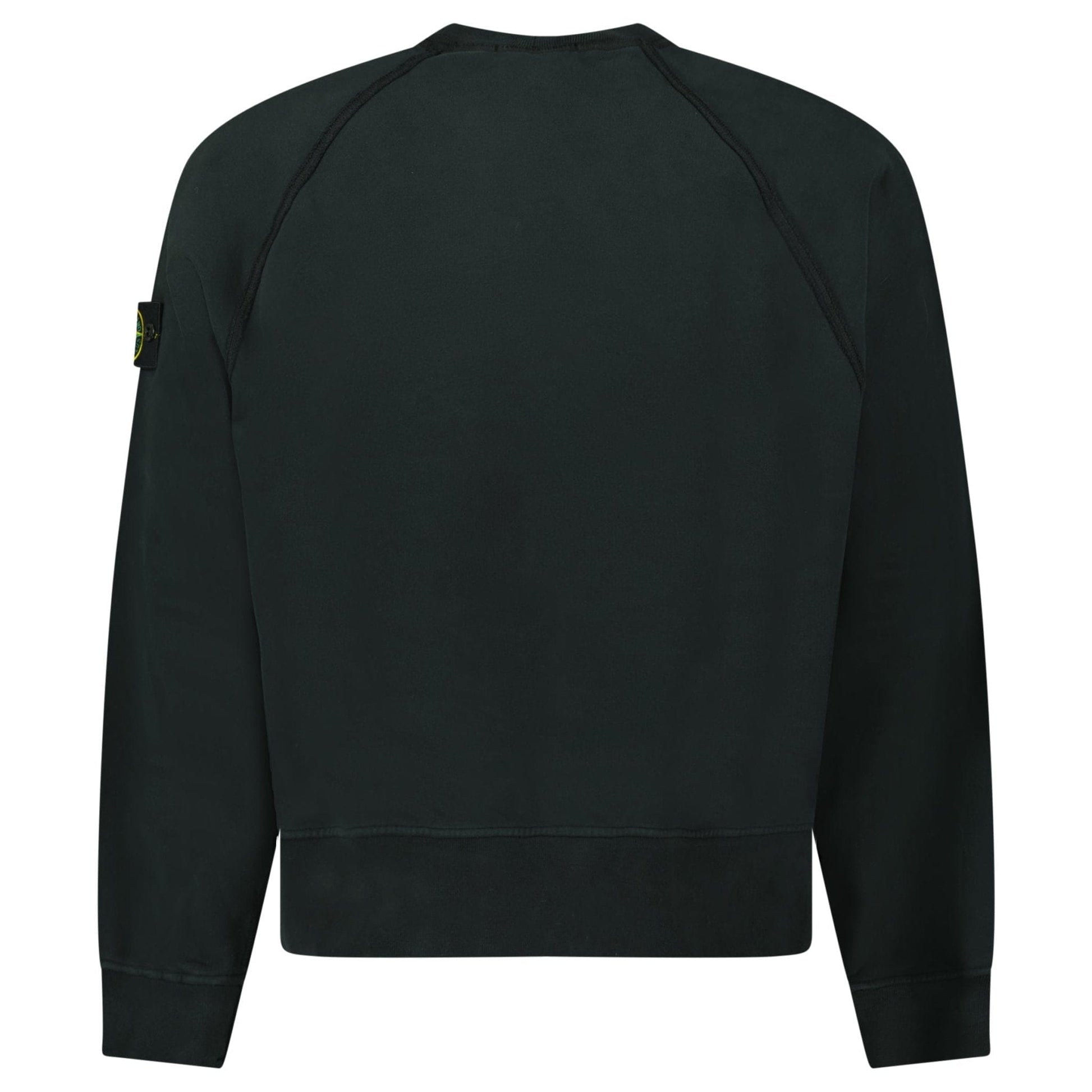 Stone Island Relaxed Fit Crewneck Sweatshirt Black - Kick Game